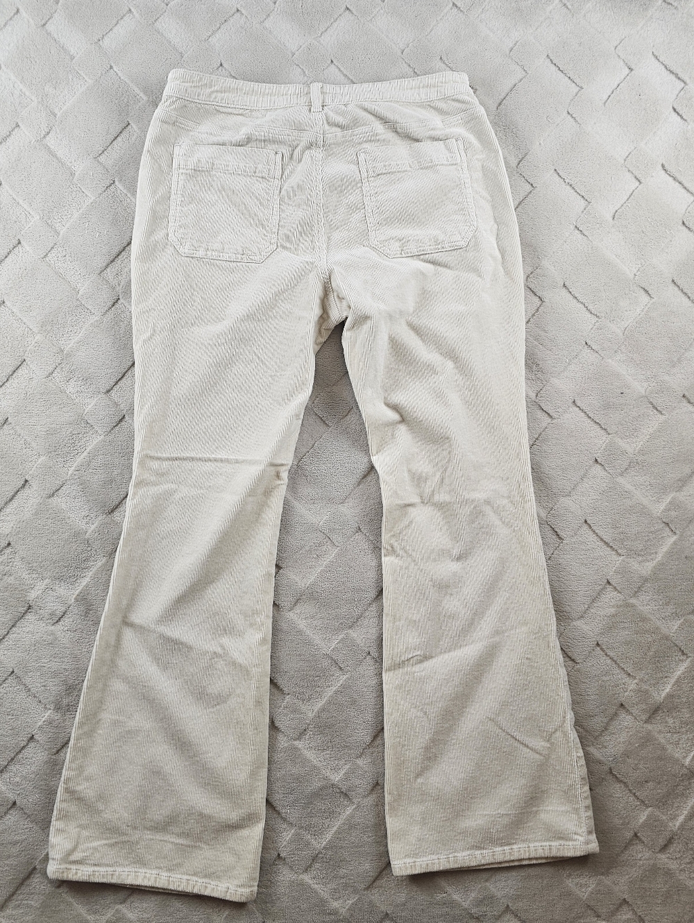 Pilcro Cream Corduroy Flare Pants Womens 32 White Cottage core Western Boho - Picture 9 of 10